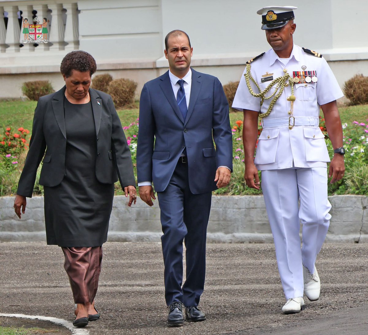 EmbacubaFiji's tweet photo. @CubaMINREX @PresidenciaCuba The cuban ambassador @NestorTorresO thanked his host for the traditional support provided to #Cuba by his government and people, to the Cuban resolution against the economic, commercial, and financial blockade imposed by the #US. #PresentationOfCredentials https://t.co/NCzLiYNWzo