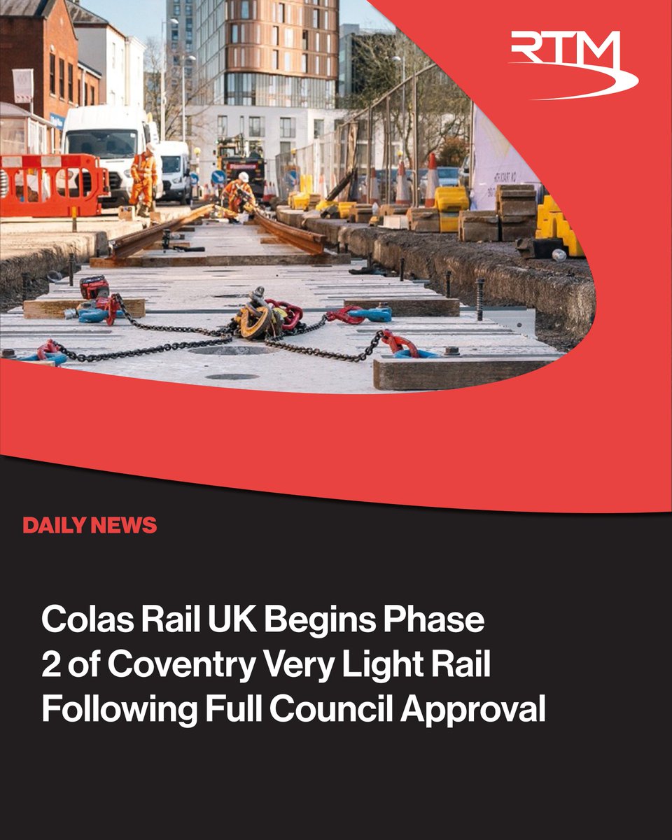 🚨 <a href="/coventrycc/">Coventry City Council</a>  has kicked off Phase 2 of its groundbreaking Very Light Rail — and <a href="/ColasRailUK/">Colas Rail UK</a>  is leading the charge!

• A lightning‑fast track system that could transform every UK city 👀

Read more: railtechnologymagazine.com/articles/colas…

#Coventry #VLR #RailIndustry #Innovation