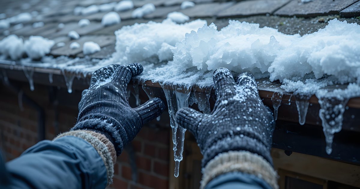 Sneeuw weg, vochtplek zichtbaar dlvr.it/TR9Yjj