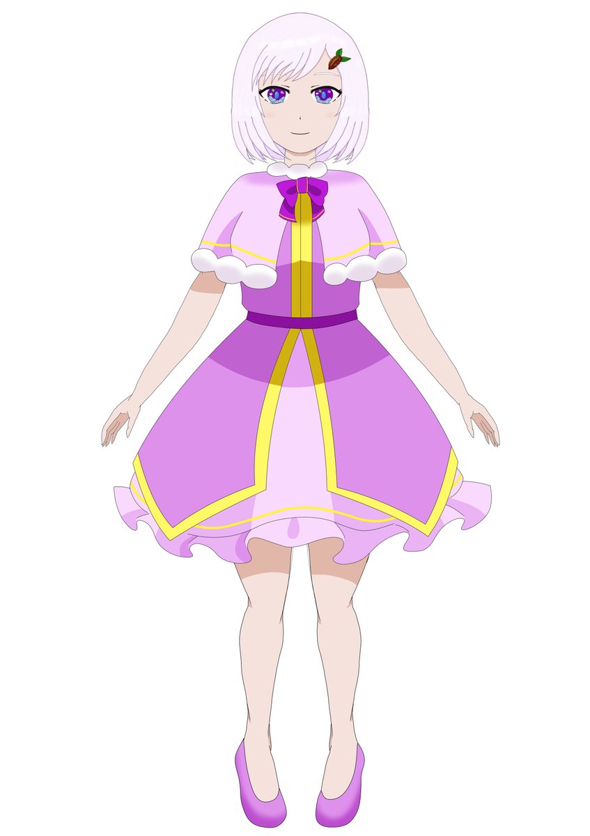 #ここあめ衣装コンテスト
応募させていただきます! 
髪色に合わせて紫色をメインにしたもこもこな服にしてみました