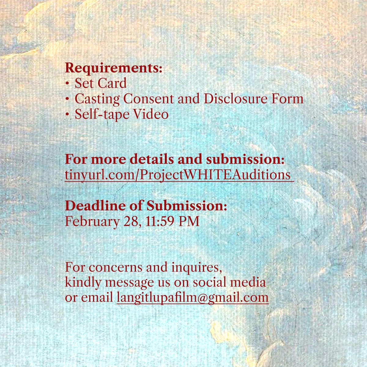 bisperaskolek's tweet photo. Be part of a 2026 Puregold CinePanalo short film, When Heaven Inched Towards Earth, and let your talent shine on the big screen!
Submit here: https://t.co/oUwNROgugv
Deadline: February 28, 11:59 PM
#ProjectWHITE
#PuregoldCinePanalo
#BisperasKolektib https://t.co/GYam538itv