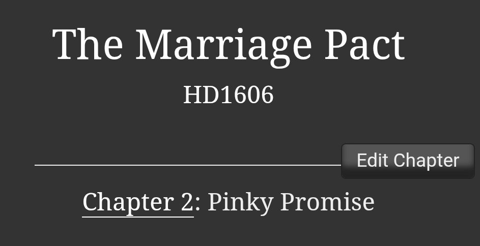 Marriage Pact 
Chapter 2 is up! 
Pinky Promise 

archiveofourown.org/works/80107756…