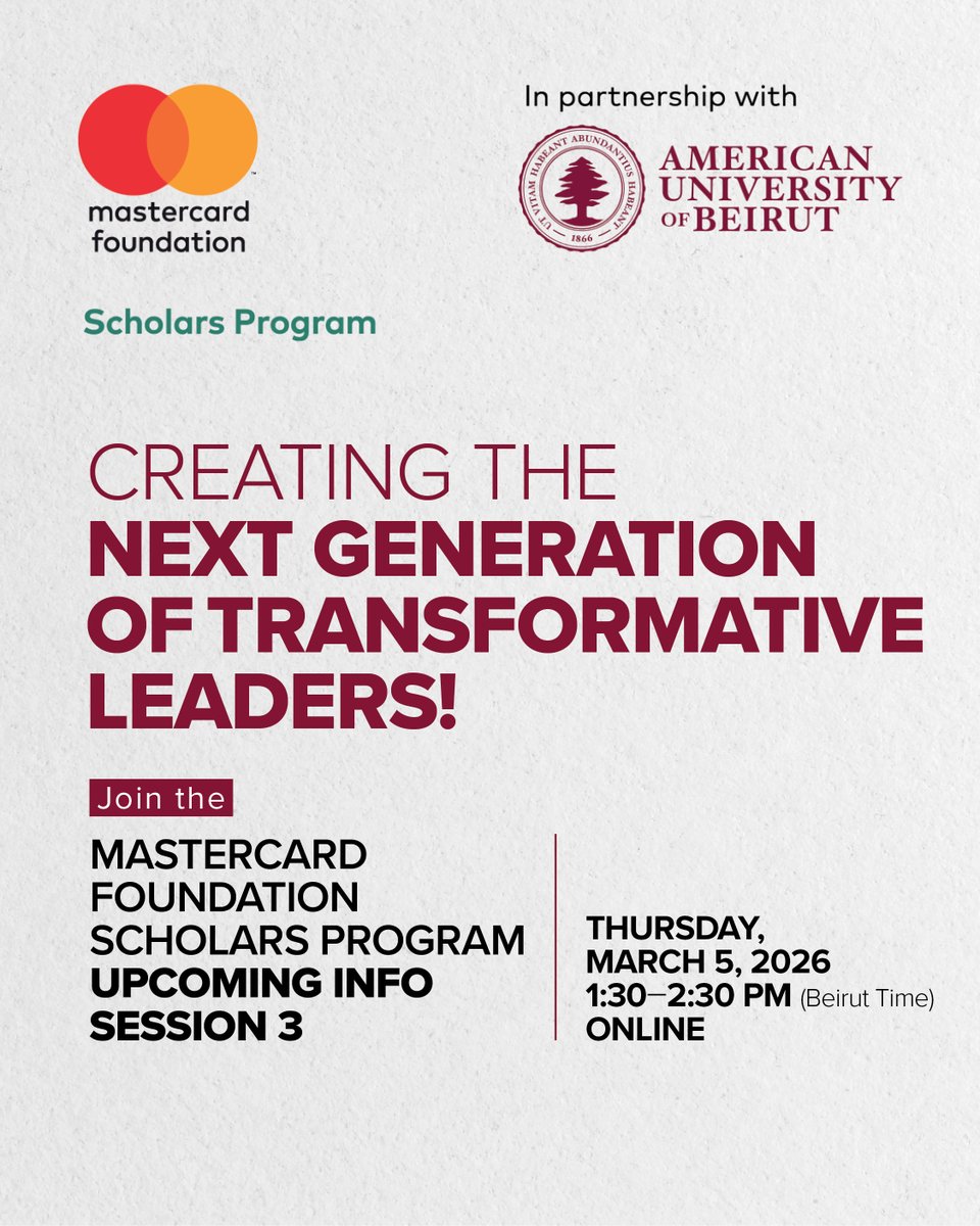 AUB - Mastercard Foundation Scholars Program tweet media