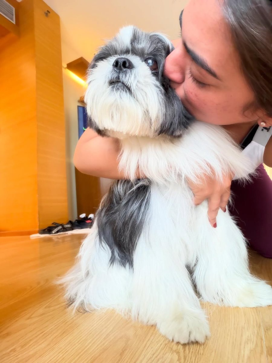 HydTimes's tweet image. Nazriya shares charming snapshots with her beloved pet.

#Nazriya #FurryFriends #Pets