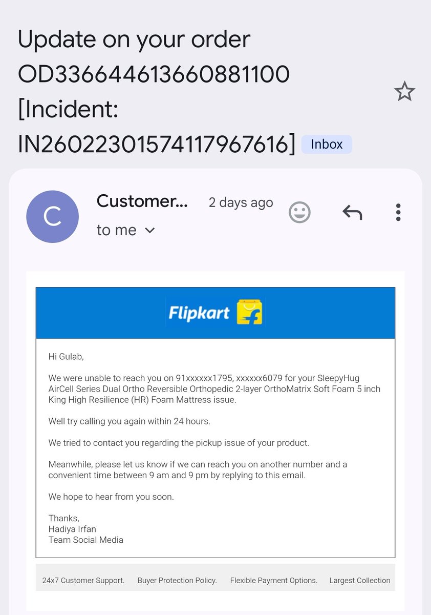 Gulabpatel6's tweet photo. @flipkartsupport @Flipkart
Time lost. Offer lost. Price increased.
While you got issue resolution after one month, they provide only refund, while original payment was blocked at buyer end , then they have only flifcard coupons and force to use in that platform only why? https://t.co/KzAc5L2ekt