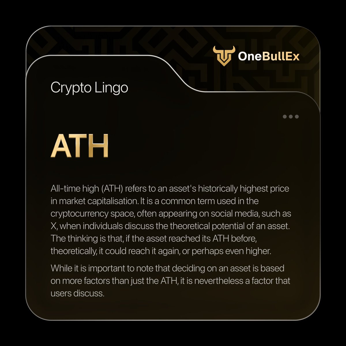 📚 Crypto Lingo | Word of the Day

Momentum is shifting. Gold vibes in the air? And… what does ATH mean? 

All-Time High: the highest price an asset has ever reached in its trading history.

Touching gold isn’t the finish line. Holding strength is. ⚔️ Gold all the way.