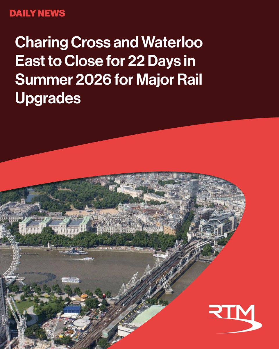 🚨 22‑DAY STATION SHUTDOWN! 🚧

London’s Charing Cross &amp; Waterloo East will both close this summer as <a href="/Se_Railway/">Southeastern</a>  carries out major upgrades

➡️Trains diverted, ticket acceptance across London, and big reliability fixes coming.

Read more: railtechnologymagazine.com/articles/chari…

#LondonTravel