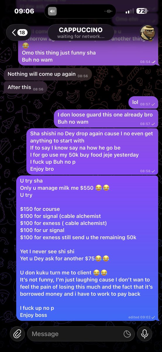 Third victim of CAPUCCINO  lost $550 in less than 24hours  to <a href="/wisdomthefunds/">CAPPUCCINO</a> scams.