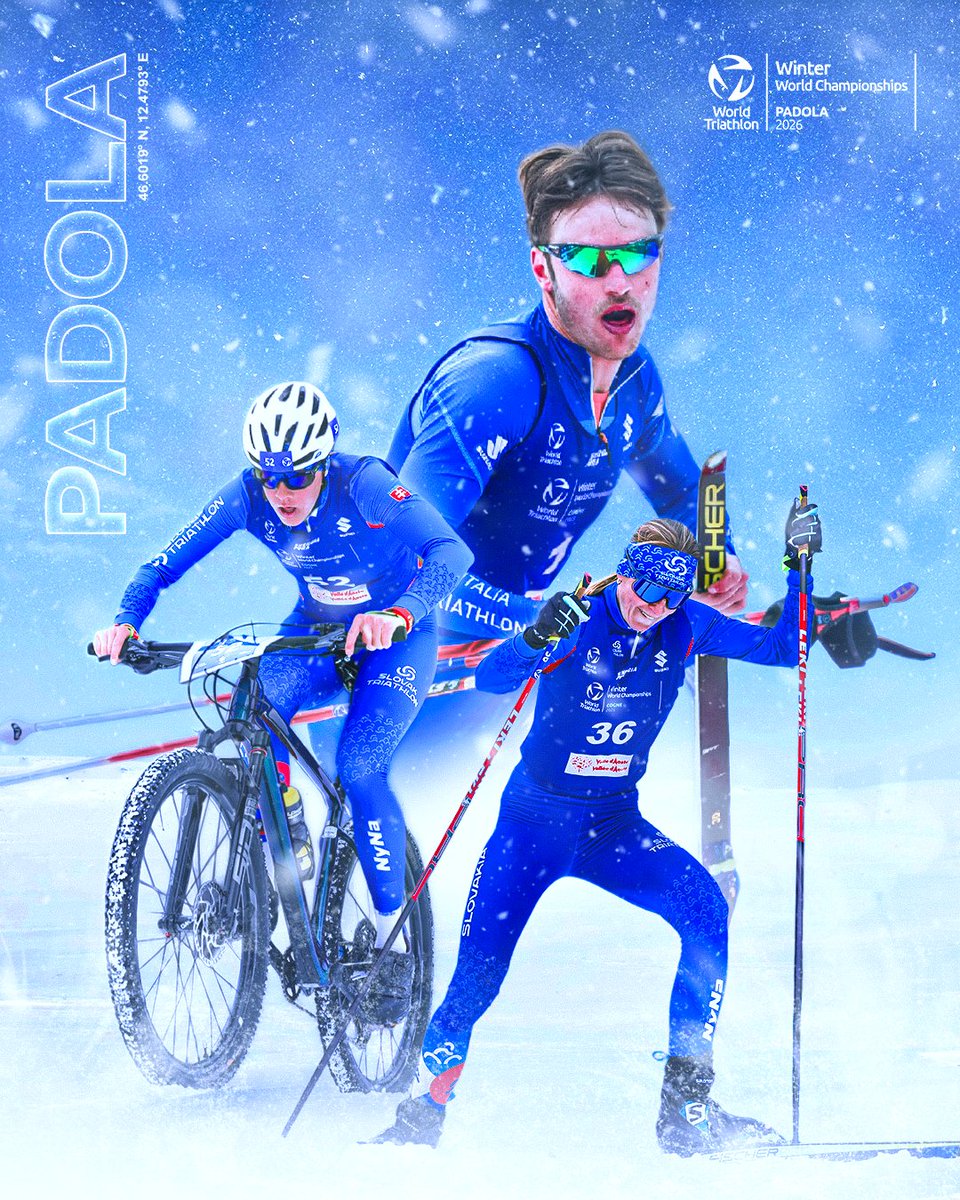 worldtriathlon's tweet photo. All set.

The 2026 Winter Duathlon and Triathlon World Champs begins tomorrow in Padola 🇮🇹
 
RUN - BIKE - SKI
 
#WinterChamps https://t.co/KIsJQyJgUl