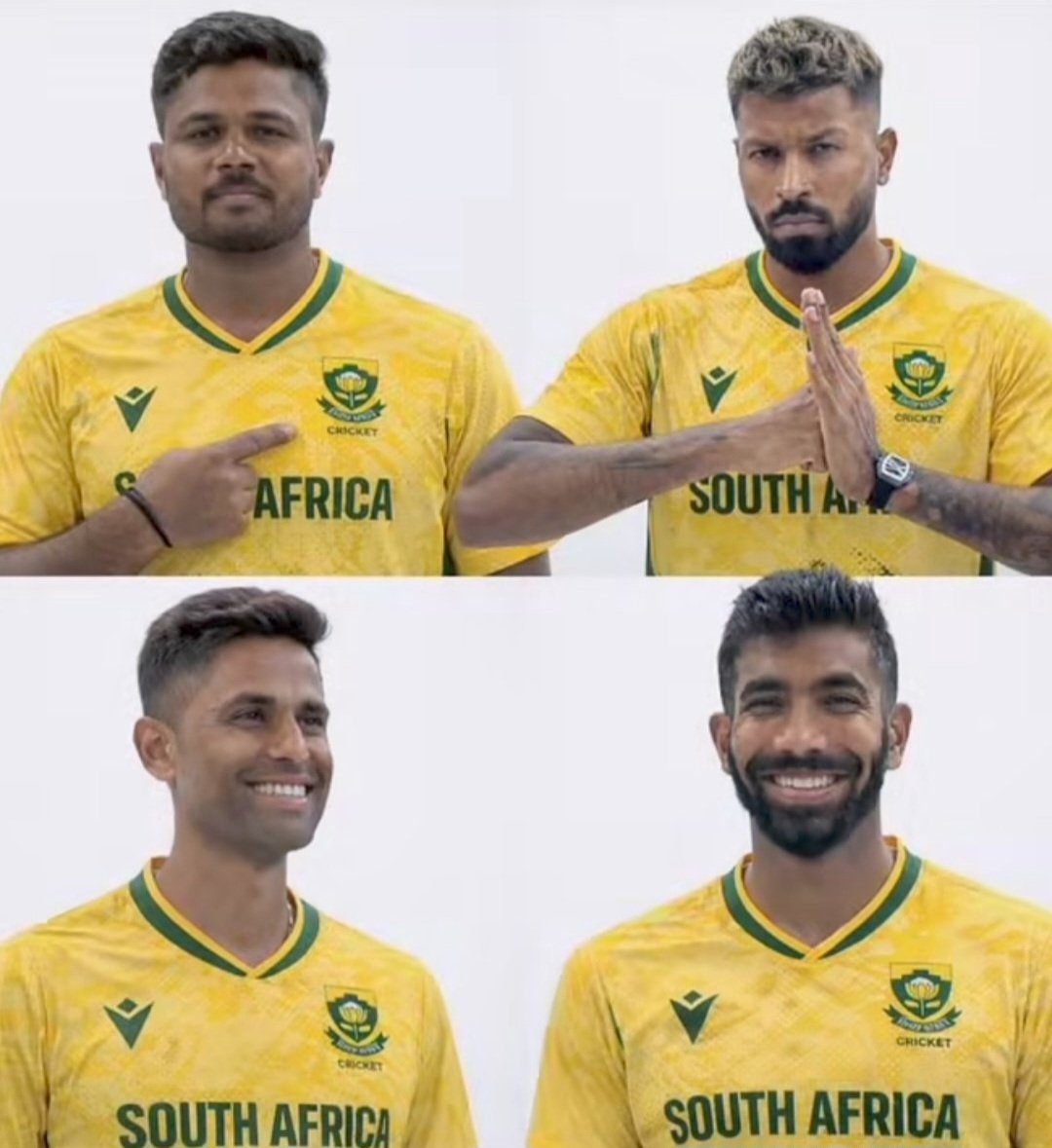 SanjayReacts's tweet image. Hey @grok, Why is everyone supporting the South African team today? 
And can you change the below jerseys to an INDIA jersey, please? #SAvsWI #T20WorldCup #IND #CricketFever