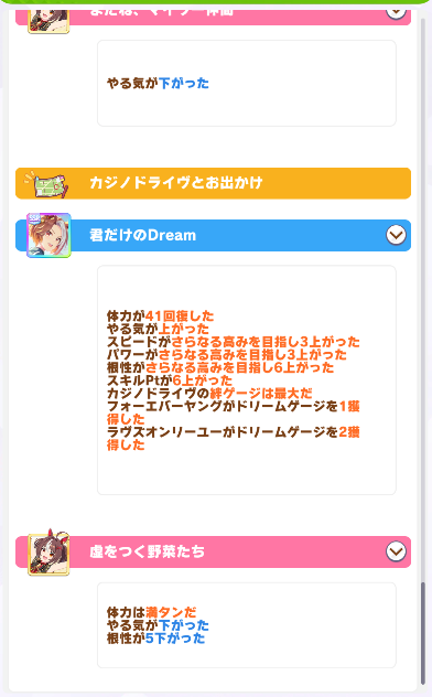 新シナリオのやる気ダウンイベントめちゃめちゃ起きるのむかつく