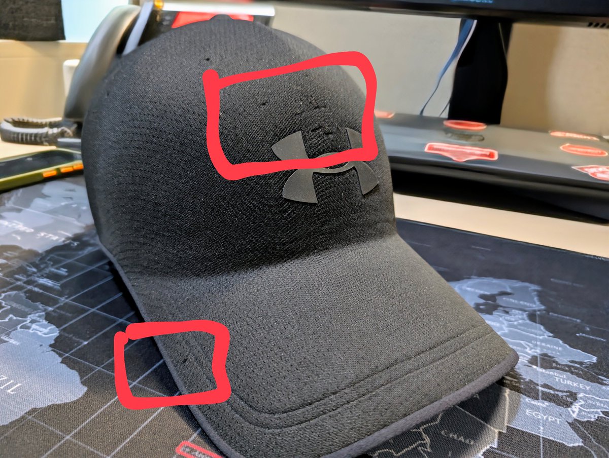 Aamer_Sha's tweet photo. @UnderArmour I purchased your crushable cap as in picture which had wear marks just after a month of use. 

I contacted store and customer care that said we will not albe able to help.

I prefer a replacement or refund. I'm surprised how a brand like yours became like this. https://t.co/sVJDN80HA4