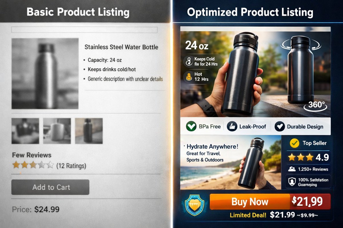 Selling on Amazon in 2026? Your product listing can make or break your sales.
Optimized titles, SEO keywords, and high-quality images = more visibility + more conversions.
Read the full guide 👇
 saivionindia.com/blog/adding-ke…

#AmazonSelling #Ecommerce #AmazonSEO