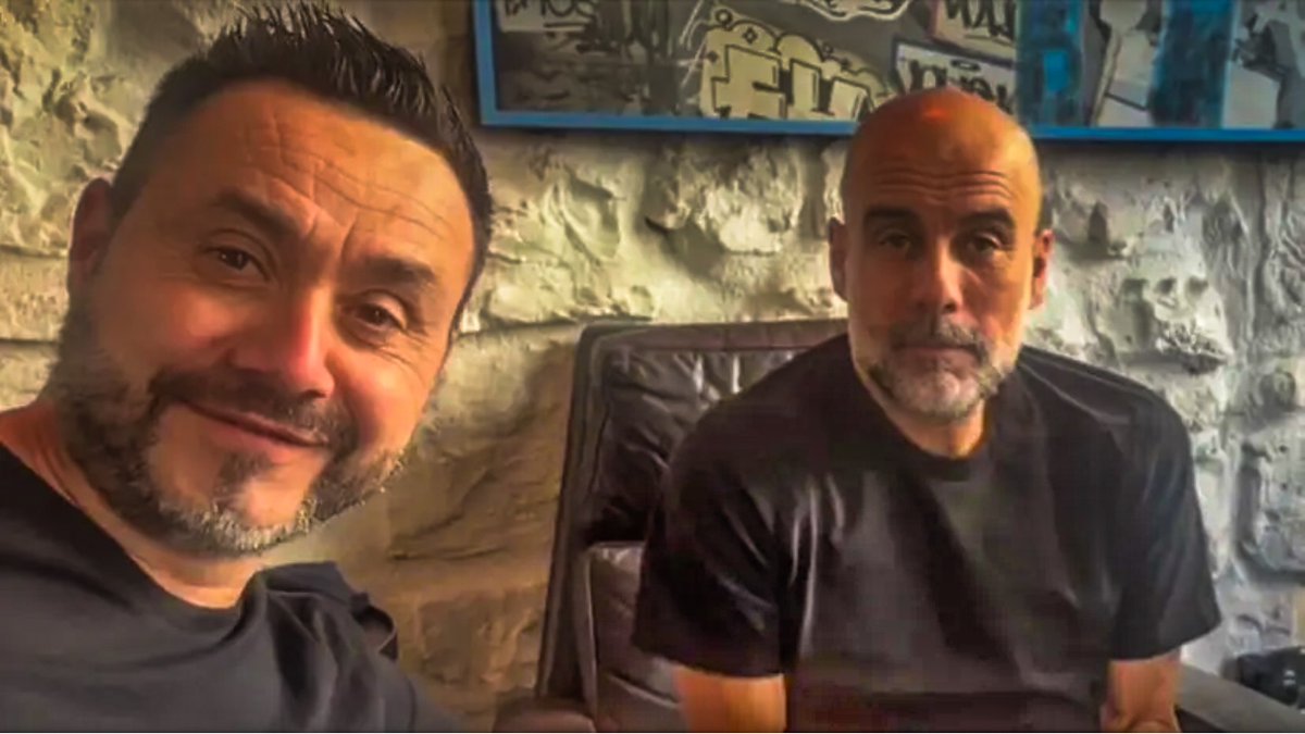🇮🇹🇪🇸 Roberto De Zerbi and Pep Guardiola met up in Italy. 🤝 

Guardiola spent a total of 3 days in Brescia; watching football, meeting old friends, shopping and dining out. 

📸 Giornale de Brescia