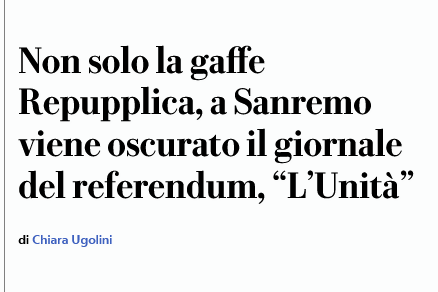 Ma tu pensa come devi stare messo con la testa, pensa i complessi e quel mix tra censura e servilismo strapaesano che oltretutto ti fa fare solo fare figure di merda
