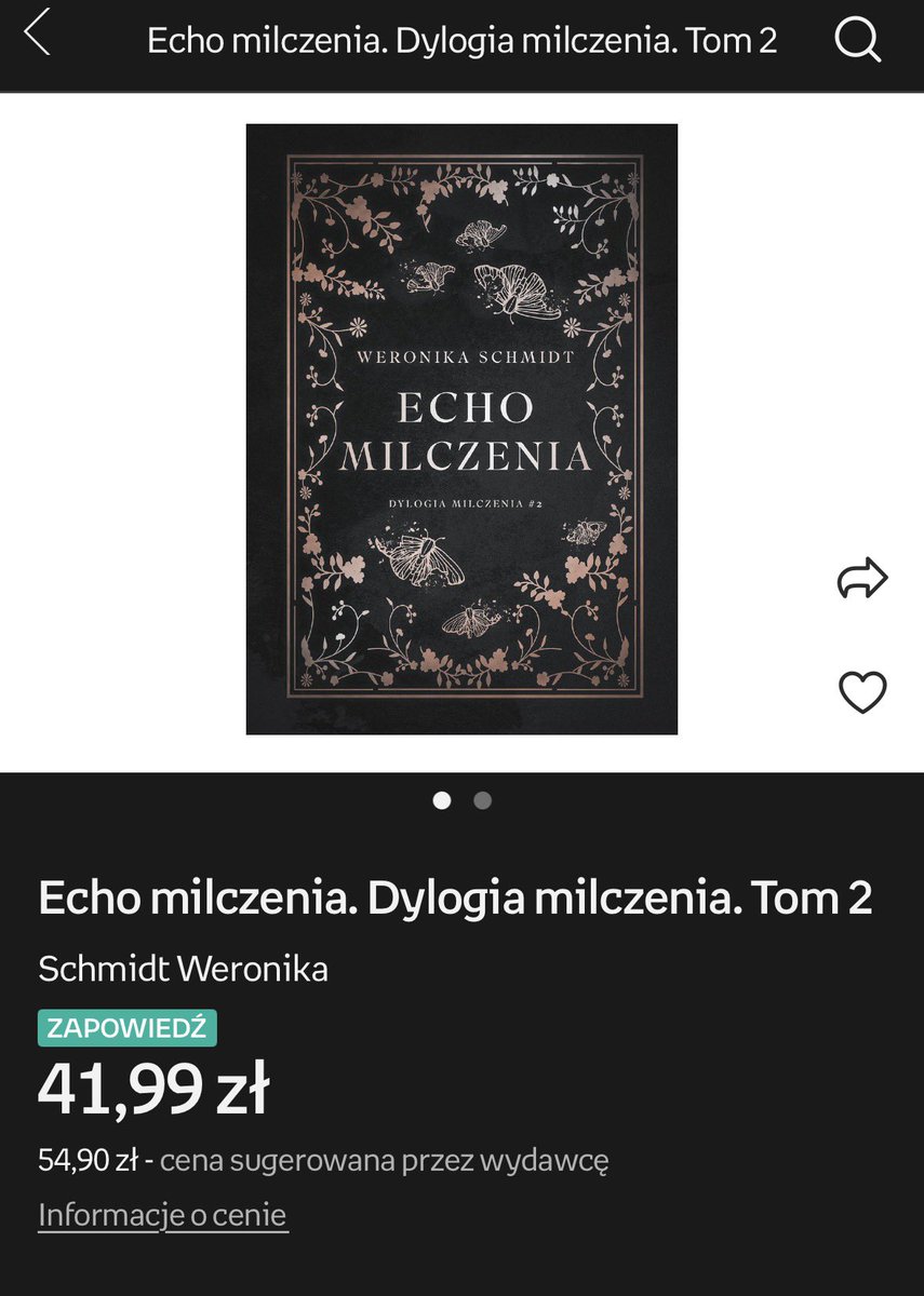 #EchoMilczeniaWS

Dzień dobry! Wiem, że dużo osób czekało, dlatego informuje, że Echo Milczenia jest już na empiku! Bierzcie i jedzcie z tego wszyscy 😁