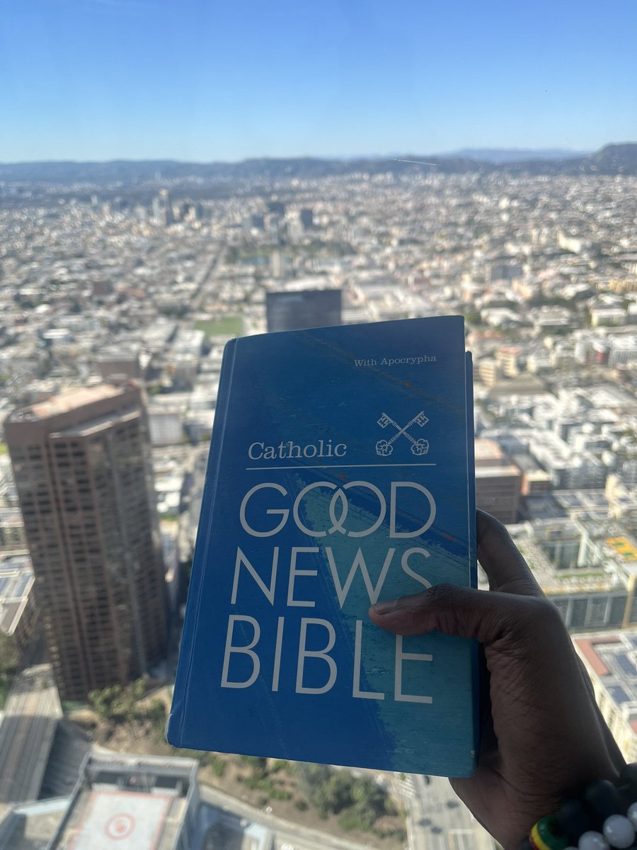 Bible couldn’t fit in my luggage so I’m walkin round with it like Bartholomew Kuma