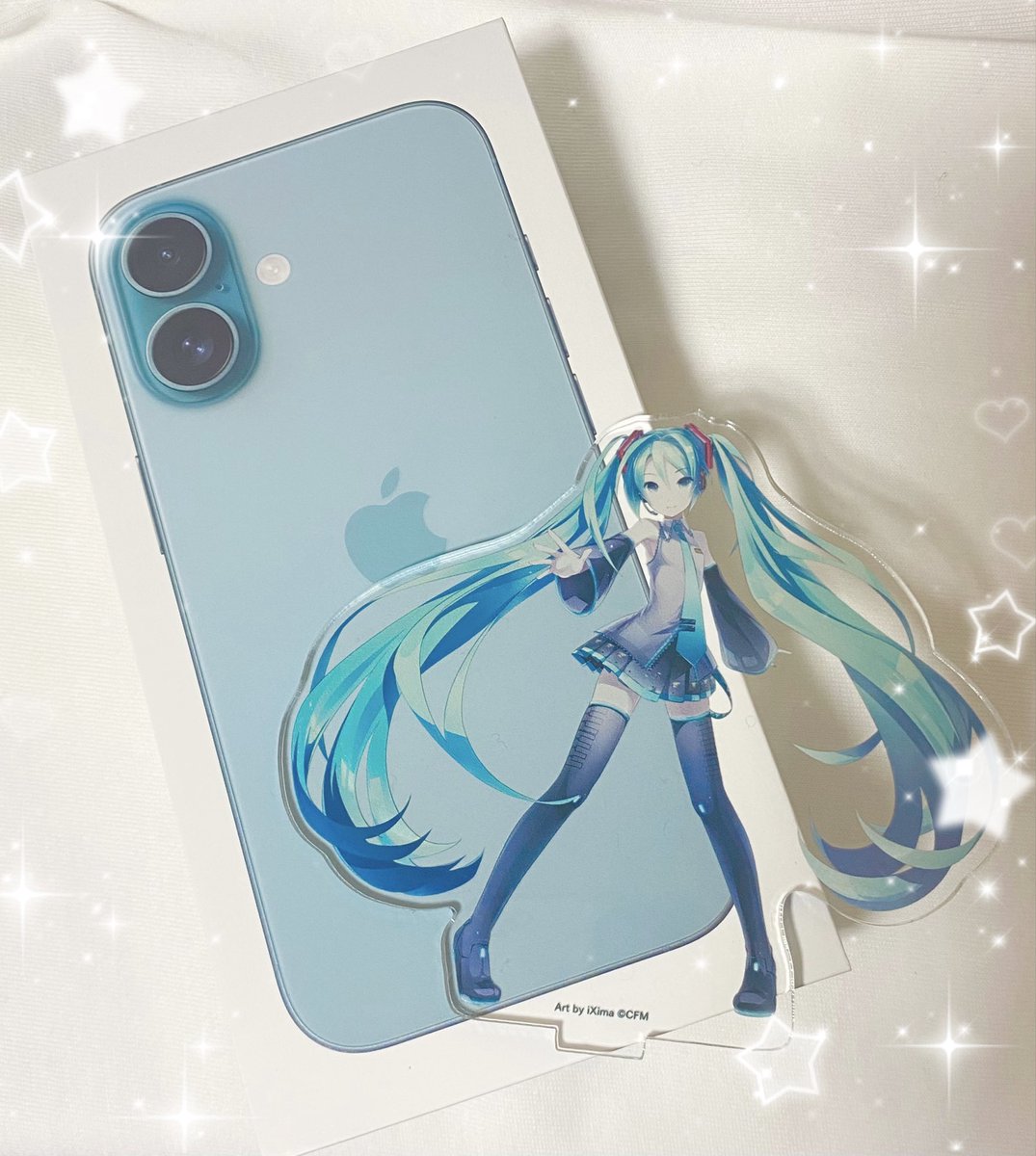 Yui__k_m_'s tweet photo. ミクちゃんカラーだと噂のiPhone16買った❕
ほんとにミクちゃんカラーすぎるし、可愛すぎる🫶🏻🩵 https://t.co/0z2SnNRaPY