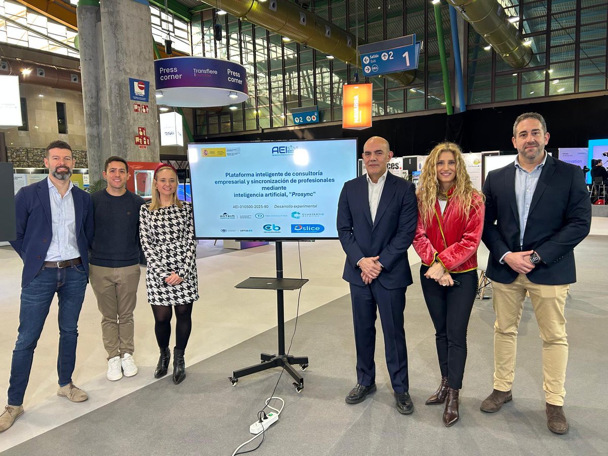 ClusterTICAstur's tweet photo. Proyecto hashtag#ProSync hemos mantenido estos días una reunión de trabajo en el marco de hashtag#Transfiere2026 (Málaga), aprovechando uno de los principales foros nacionales de I+D+i para avanzar en la coordinación y desarrollo de esta iniciativa.
#ProSync
#AEI
#MINTUR https://t.co/4qlTV4il7B