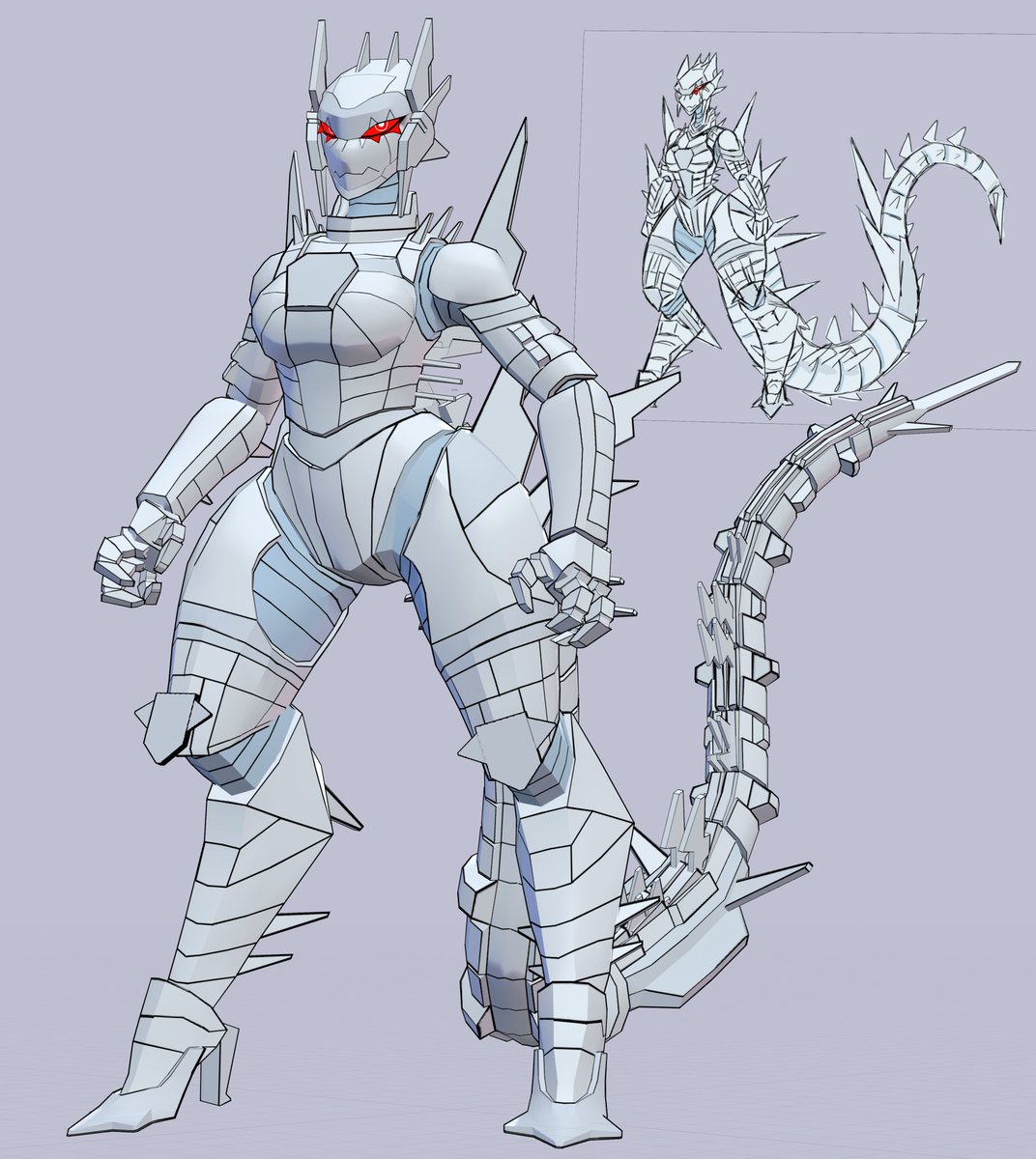 Mecha-Girl Anime MG model render
 [ character by <a href="/Plasmili0/">Plasma (3D Model Comms Soon?)</a> ]