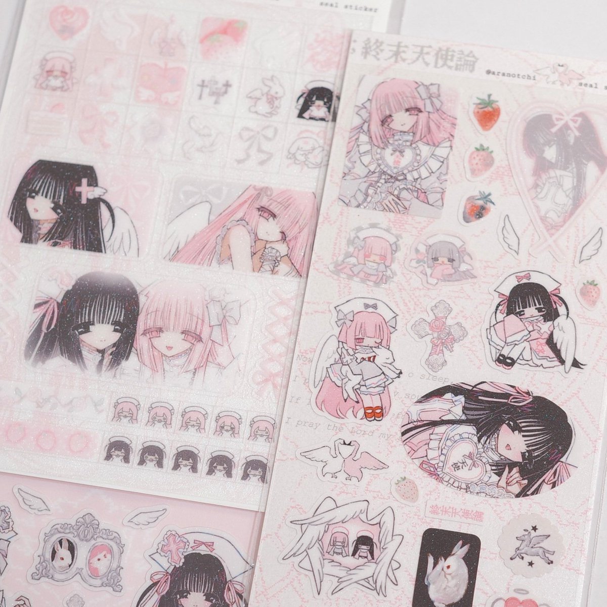 🚗🚗₌₃ 
[ 붕붕카낫치 ] 대원 물품 도착 🪽
<a href="/aranotchi/">붕붕카낫치@COMITIA155-E05b</a>

✪ 재입고
종말천사론 미니 씰스티커(ver.안식)
종말천사론 씰스티커(ver.안식)
종말천사론 투명 다이어리 스티커
종말천사론 패브릭 포스터 (L 사이즈)
종말천사론 키스컷