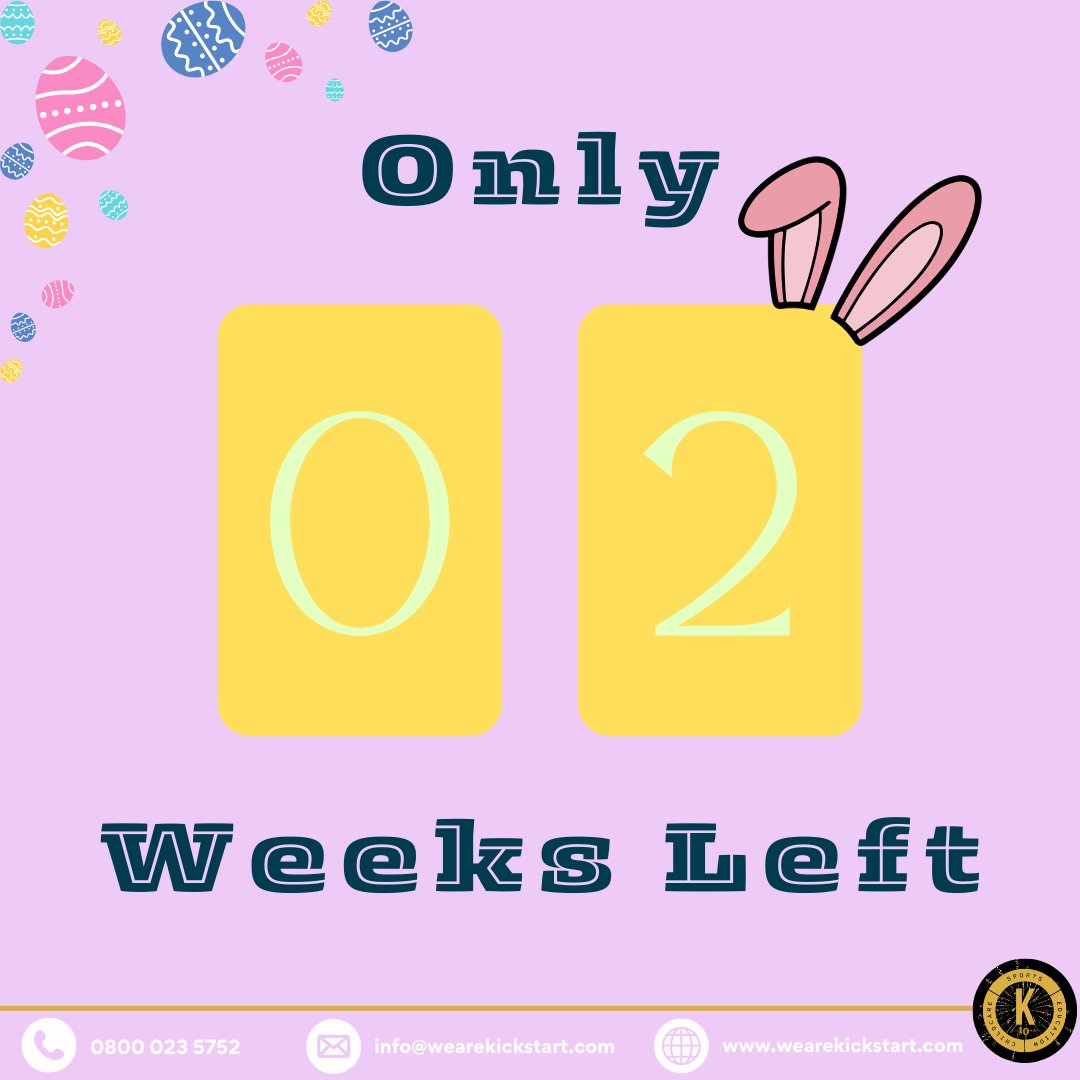 wearekickstart's tweet image. 🐣⏳ Not long to go! ⏳🐣

Only 2 weeks left until our Easter Holiday Clubs begin ✨
Themed activity days, creative fun and plenty of Easter excitement are just around the corner 🌸🐰

👉 Book now: wearekickstart.com

#EasterHolidayClub #2WeeksToGo #WraparoundCare #Kickstart