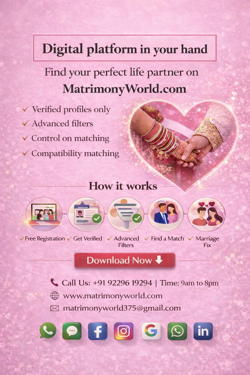 RvprC44994's tweet photo. Not Just a Profile, Find Your Real Jeevan Sathi Here
#matrimonyworld #jeevansathi #matrimonial #matrimony #findlifepartner #shaadiplatform https://t.co/bWl1HPoTmD