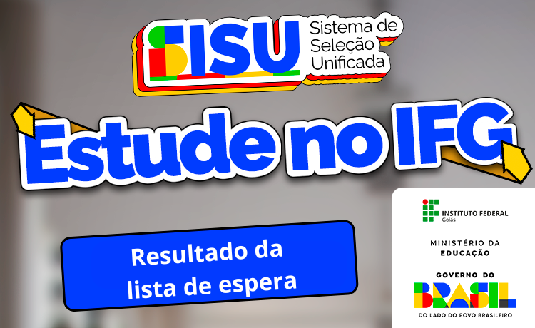 📣  O IFG, por meio do Centro de Seleção, publicou nesta quarta-feira, 25  de fevereiro, o resultado da chamada de lista de espera do processo  seletivo para cursos superiores pelo SiSU.

➕ Saiba mais acessando o Portal IFG - ifg.edu.br