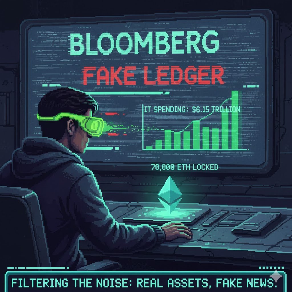 Bloomberg "warns" you not to touch crypto because of "fake ledgers"? 

They’re recycling the same "wash trading" report from 2022 and pretending it’s news in 2026. The only "fake ledger" you need to worry about is the phishing email in your inbox asking for your 24 words.

While