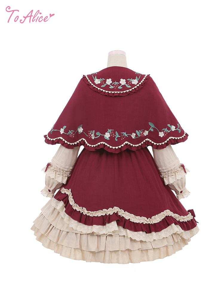 ❤️ToAliceJapan❤️

2月25日(水)発売🌟

🎀野いちごシリーズ🎀
・野いちご刺繡スカラップケープ　￥7,150
toalice.co.jp/product/8682
S/M/Lサイズ

いちご刺繡が可愛いスカラップデザインのケープ。

#ToAlice新作