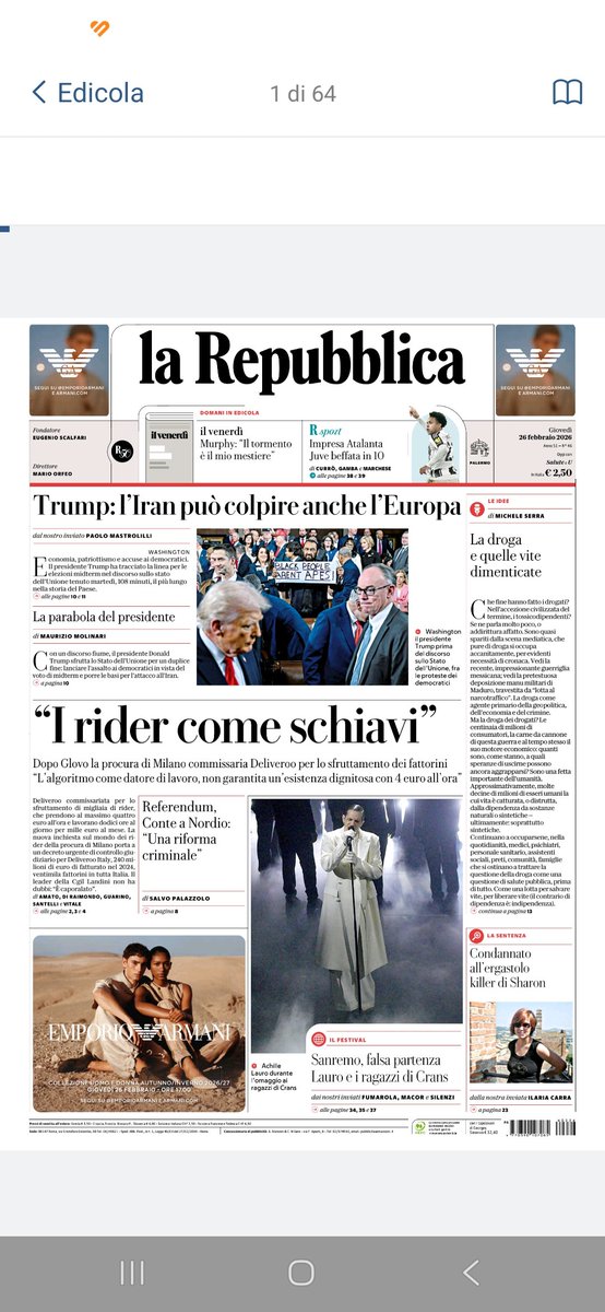 AntoFerrantePd's tweet image. Buon #26febbraio, sulle prime pagine lo sfruttamento dei #Rider con l'ennesimo commissariamento. Il @pdnetwork ci mostra ancora una volta il dilettantismo della sua classe dirigente prendendosela col #governoMeloni perché non ha ancora introdotto il #SalarioMinimo . Premesso che