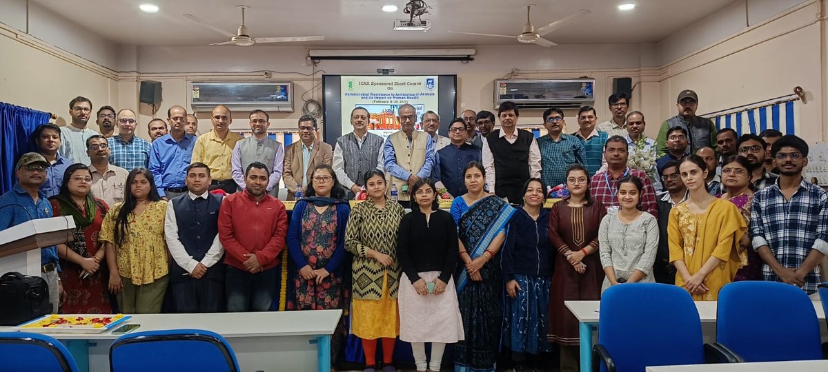 wbuafsoffical's tweet photo. Department of Veterinary Microbiology, F/O-VAS organized ICAR Sponsored Short Course entitled ‘Antimicrobial resistance to antibiotics in animals and its impact on human health’ during Feb 11-20, 2026
#wbuafsofficial #ICAR #shortcourses https://t.co/QOdLl75N5s