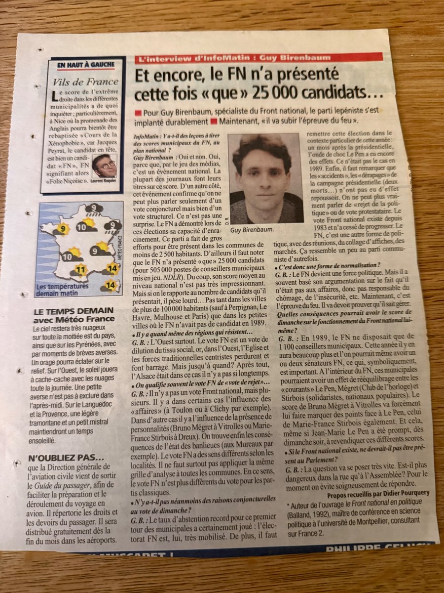 guybirenbaum's tweet image. En vidant avec mon frère aîné, l'appartement de Robert Birenbaum #akapapa, à Beaulieu, je suis tombé sur de nombreuses coupures de presse. 
Ma mère (#akamaman) et lui conservaient soigneusement des traces de  mes "exploits" médiatiques. 
Des archives du siècle dernier (ici 1995),