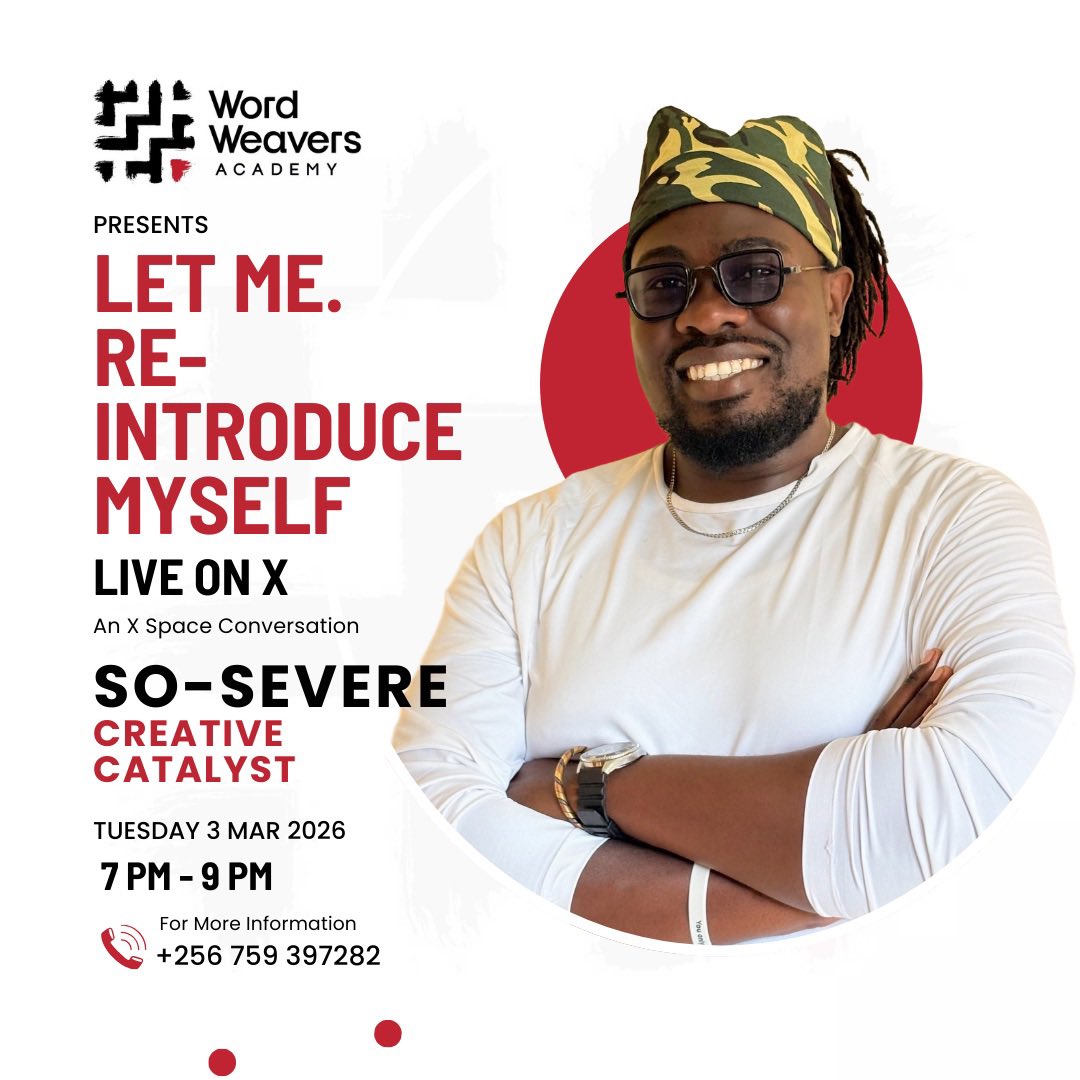 Our Twitter space conversations are back.

03 March 2026 | 7PM to 9PM
“Let Me Reintroduce Myself”

A look back at Word Weavers’ Academy 2025 through real stories and lessons.

Featuring <a href="/wake_256/">Words of Wake</a> <a href="/MamaKLA/">Maritza🎙</a> <a href="/severelyours/">So Severe </a> 
Hosted by <a href="/jehorukundo/">Jehoaddin Rukundo</a> 

#wwaug
