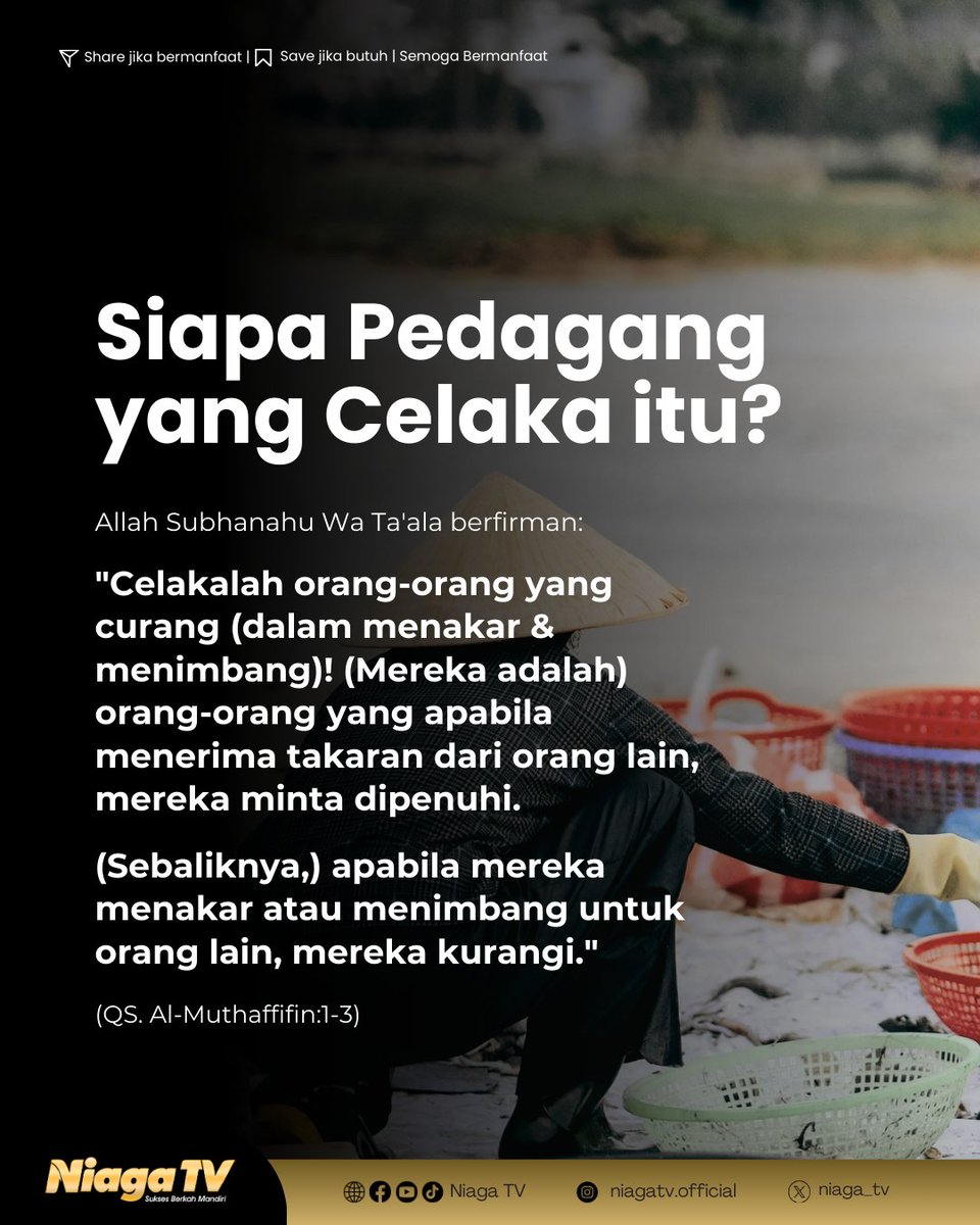Utamakan kejujuran dalam berniaga 

#Sunnah #reminder #Islam #quote