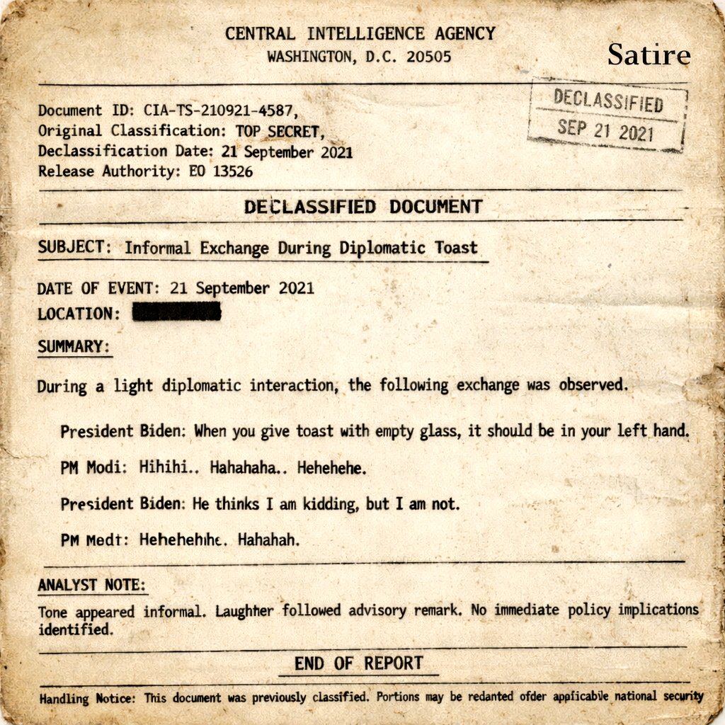 Future CIA declassifications. 
#Satire