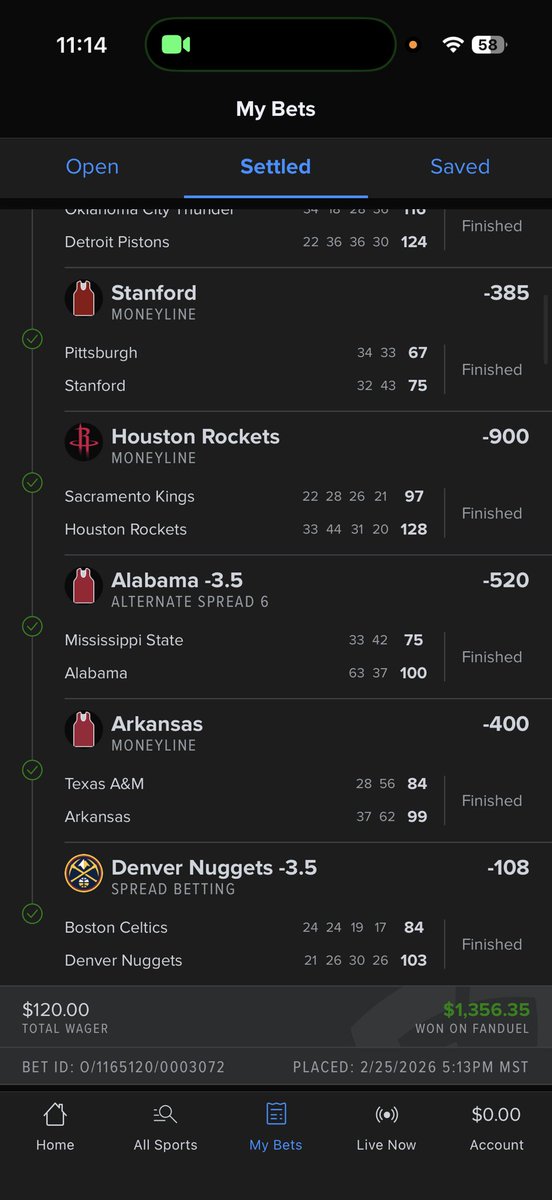 BookieBagman's tweet photo. BINK! ✅🔥 https://t.co/6Kk7CFlbZN