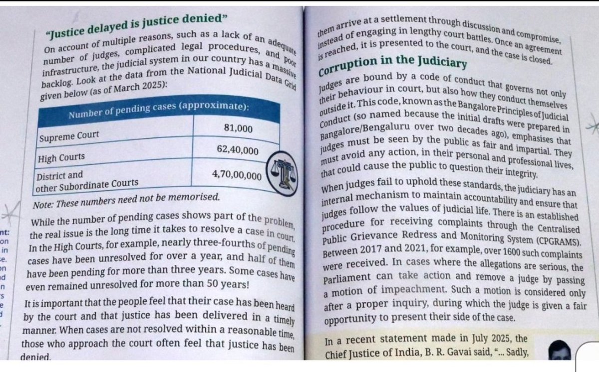 What really is wrong with this? 
The only legitimate concern can be that the chapters on the executive and legislature don't have a similar section.