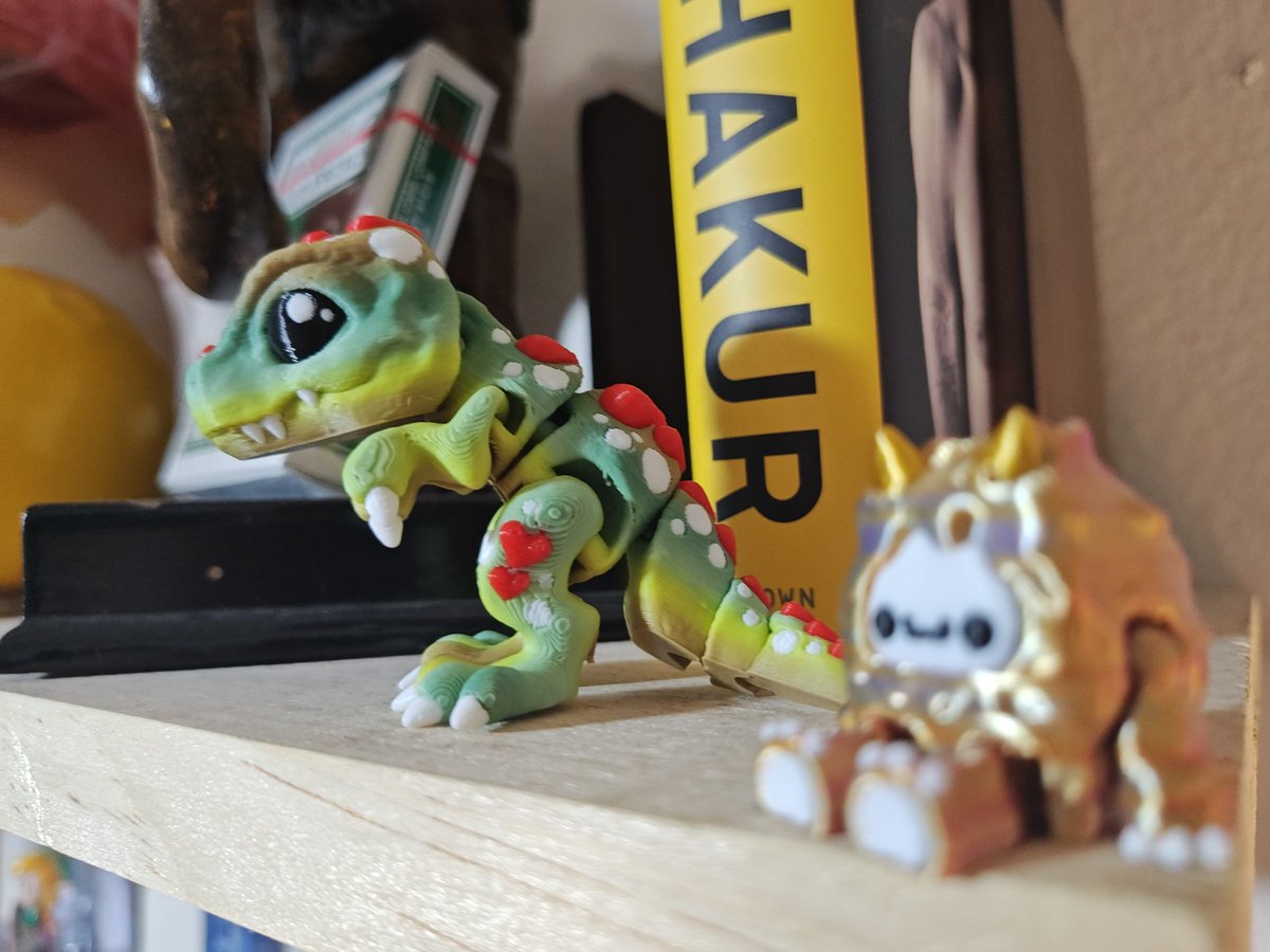 stellar_that's tweet photo. ✨3D Printed Figures - TikTok✨ 
I got a gift from a family member and its a 3D Printed Dinosaur (T-rex) and It's really neat..!!🥰✨ I'm looking out 3 more to collect of something different!🦖✨
#TikTokShop  #3DPrinted #Figures #FidgetToy https://t.co/G4TULWktmw