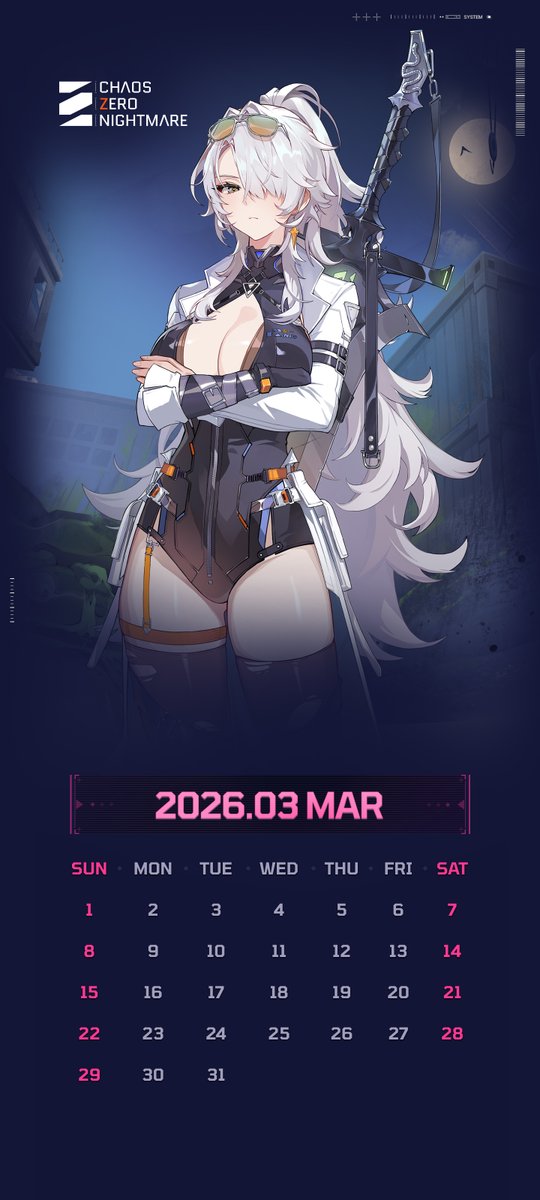 CZN_Official_EN's tweet photo. ◤March #Calendar #Wallpaper◢

[Nine]

Mission complete. Satisfied with the results?

-1440 X 2880 px
-1440 X 3200 px

#CHAOSZERONIGHTMARE #CZN #ChaosZeroNightmare https://t.co/FmpIZiwnyd