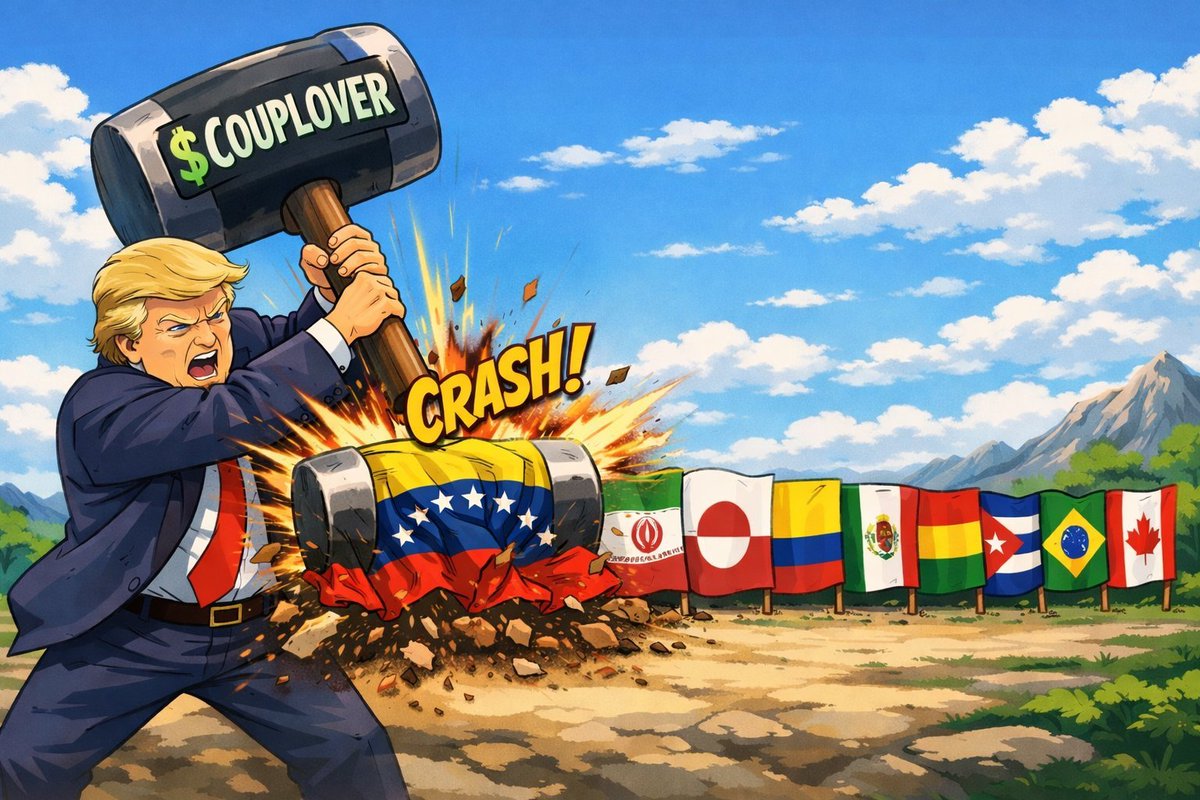CoupLoverTrump's tweet photo. Tokenizing Trump's love of coup named $CoupLover

#Trump who is $CoupLover he is going to start his #coupattempt against #Iran probably nowadays. 

Don't you think  crypto must have new exciting #meta rather than boring subjects? 

This is so hot political topic and our great token $CoupLover exactly created to represent coup love of Trump

Bonding curve at 20 percent
Graduation at 12 k market cap
Created on PumpFun with Mayhem Mode

Real mcap Real value
No fake things 
 
TG and X follow campaign continue on

#CoupLover Trump Token CA

8wFeGKUnFA8RnVYc12T9L67wKQKbGkp9gQYrUEd3pump

Let's show the world how Trump is $CoupLover 

Let's show our criticism ironically against Trump with $CoupLover Trump Token 

Best trench, Best narrative, Best Shot 

Whatever you say

$CoupLover will be one of the most well known super hyped token soon! 

Come to TG now --> 
https://t.co/mKmOcYLTit

Go website -->
https://t.co/qeP2CCVJzH