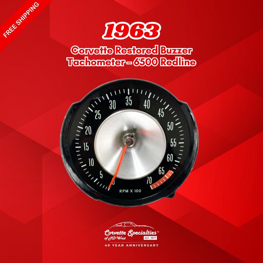 CSofMDWest's tweet photo. Grab this 1963 Corvette Restored Buzzer Tachometer – 6500 Redline on our website 📷 Only 1 left in stock!

📷 : https://t.co/2hzPCeDGDI https://t.co/qCJJTfUF5l