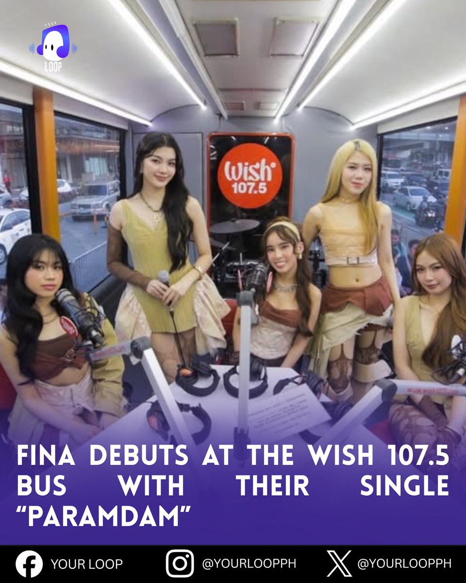 Rising PPOP group FINA made a striking debut with a live performance of “Paramdam” aboard the Wish 107.5 Bus at Eton Centris 🌹

#FINA