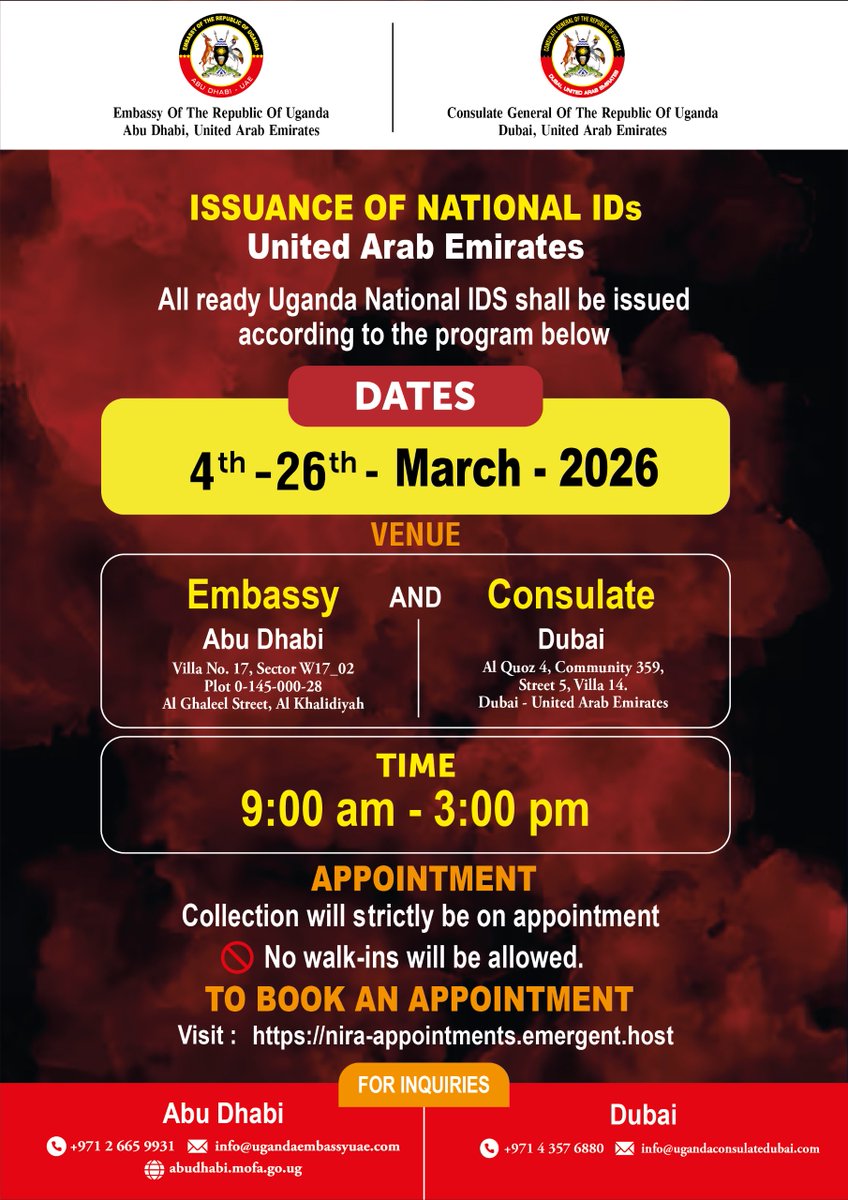 EMBASSY OF THE REPUBLIC OF UGANDA, ABU DHABI tweet media