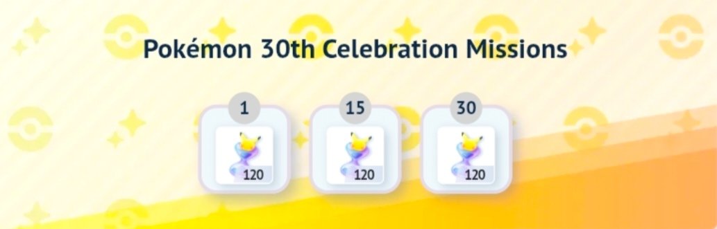 🌟Pokémon TCG Pocket Event🌟

🎆Pokémon 30th Celebration from February 27 to June 27

✅30th Anniversary accessories 
✅x360 Pack Hourglasses
✅x96 Wonder Hourglasses 
✅x73 Trade Hourglasses 
✅x9000 Shinedust 
✅x8 Fantastical Parade Packs
✅x7 Deluxe Packs
✅x1 Mega Blaziken