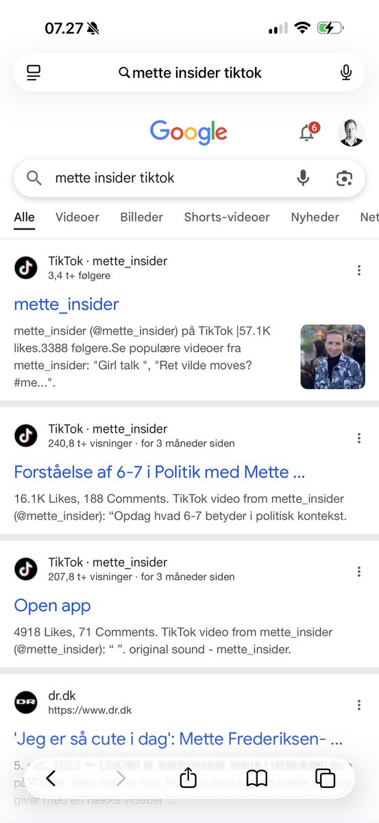 BenjaminElberth's tweet photo. Og der forsvandt Mette Insider fra TikTok. #dkpol #fv26 https://t.co/Xw9CVGcKBc
