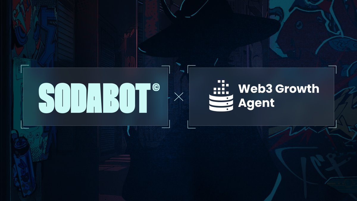 SodabotAI's tweet photo. 🤝 SodaBot is partnering with @W3growthagent

#WGA is a proof-based behavioral verification infrastructure for Web3. It turns real user actions into verifiable on-chain proof through AI and cryptography.

#SodaBot is a Smart OS for DeFi AI Agents. It transforms on-chain data and market signals into coordinated automated trading.

Together, we align verifiable participation with AI-native execution.