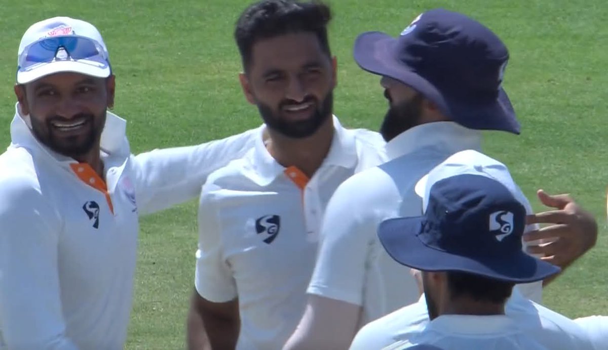 #RanjiTrophyFinal: #AuqibNabi  Strikes , gets the big wicket of #KLRahul for J&amp;K in the final vs home side Karnataka .