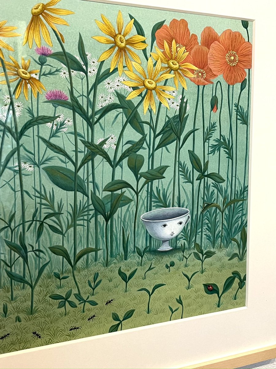 teal_greenSV's tweet photo. 2/26(木)〜3/15(日)、ただあやのさんの『満ちている』（小さい書房）絵本原画展を開催します。
変わることは、新しい扉をひらくこと
ティーカップの喜びは、おばあさんとのお茶の時間を一緒に過ごすことでした。
ところがある日・・・
ただあやのさんの静かで美しい原画をお楽しみください。 https://t.co/hmEWdWNB68