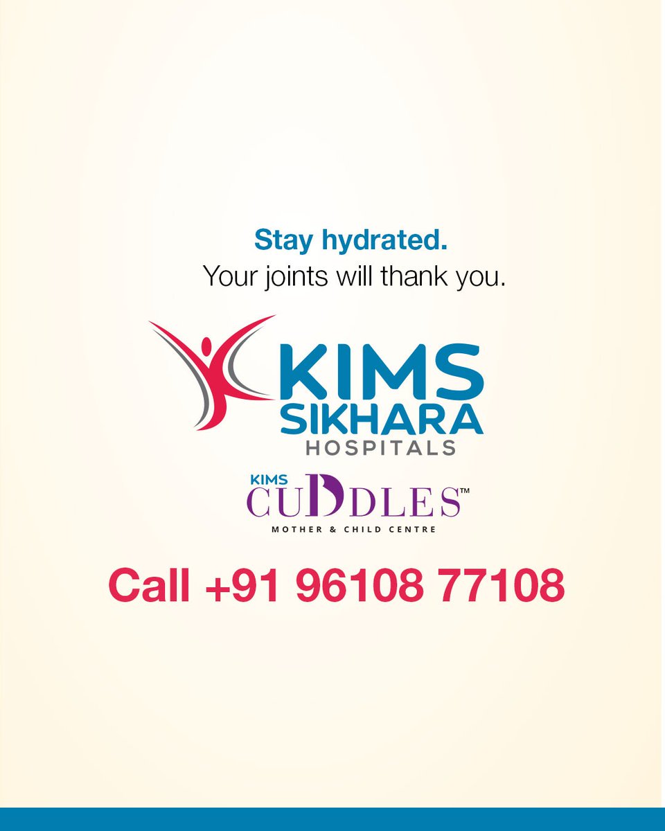 KimsSikhara's tweet image. Muscle cramps aren’t always about overexertion. Sometimes, it’s just dehydration. Stay hydrated.

#KimsSikhara #Guntur #Musclecramps #Dehydration #Camps #Jointlubrication #Joints #stiffness #StayHydrated